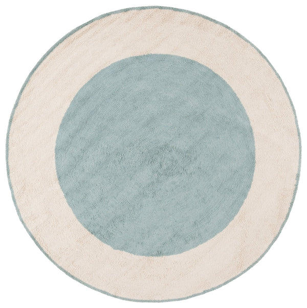 Safavieh Easy Care Artisan-crafted Area Rug - Sustainable Recycled Cotton, Hand-tufted Elegance For Home Ivory ,Turquoise Recycled Cotton Ecr220k-5r