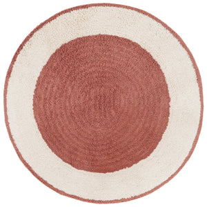 Safavieh Easy Care Artisan-crafted Area Rug - Sustainable Recycled Cotton, Hand-tufted Elegance For Home Ivory ,Rust Recycled Cotton Ecr220p-3r