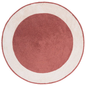 Safavieh Easy Care Artisan-crafted Area Rug - Sustainable Recycled Cotton, Hand-tufted Elegance For Home Ivory ,Rust Recycled Cotton Ecr220p-3r