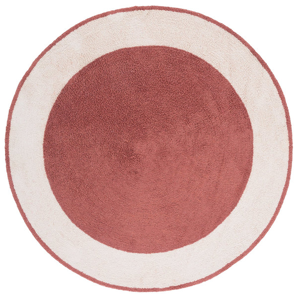 Safavieh Easy Care Artisan-crafted Area Rug - Sustainable Recycled Cotton, Hand-tufted Elegance For Home Ivory ,Rust Recycled Cotton Ecr220p-3r