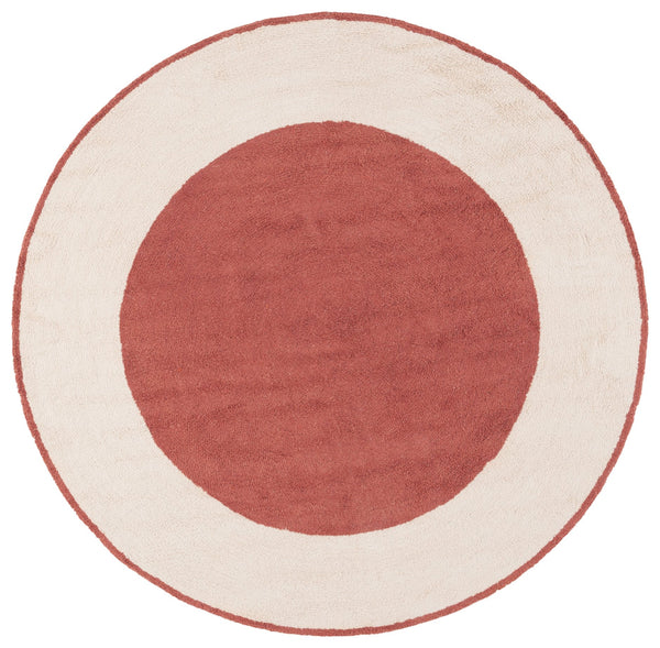 Safavieh Easy Care Artisan-crafted Area Rug - Sustainable Recycled Cotton, Hand-tufted Elegance For Home Ivory ,Rust Recycled Cotton Ecr220p-3r