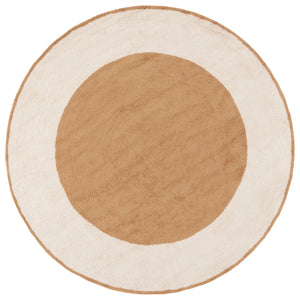 Safavieh Easy Care Artisan-crafted Area Rug - Sustainable Recycled Cotton, Hand-tufted Elegance For Home Ivory ,Light Brown Recycled Cotton Ecr220t-5r