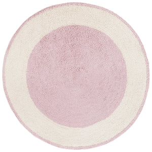 Safavieh Easy Care Artisan-crafted Area Rug - Sustainable Recycled Cotton, Hand-tufted Elegance For Home Ivory ,Pink Recycled Cotton Ecr220u-5r