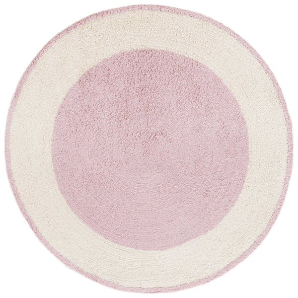 Safavieh Easy Care Artisan-crafted Area Rug - Sustainable Recycled Cotton, Hand-tufted Elegance For Home Ivory ,Pink Recycled Cotton Ecr220u-5r