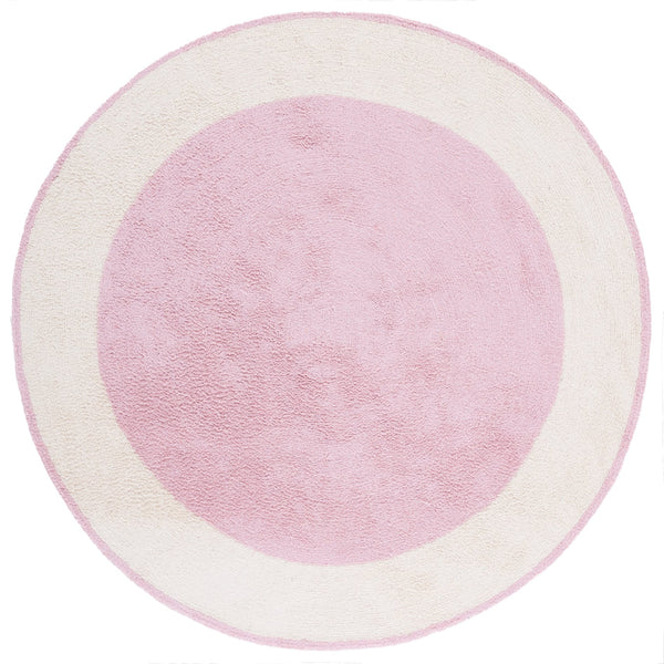 Safavieh Easy Care Artisan-crafted Area Rug - Sustainable Recycled Cotton, Hand-tufted Elegance For Home Ivory ,Pink Recycled Cotton Ecr220u-5r