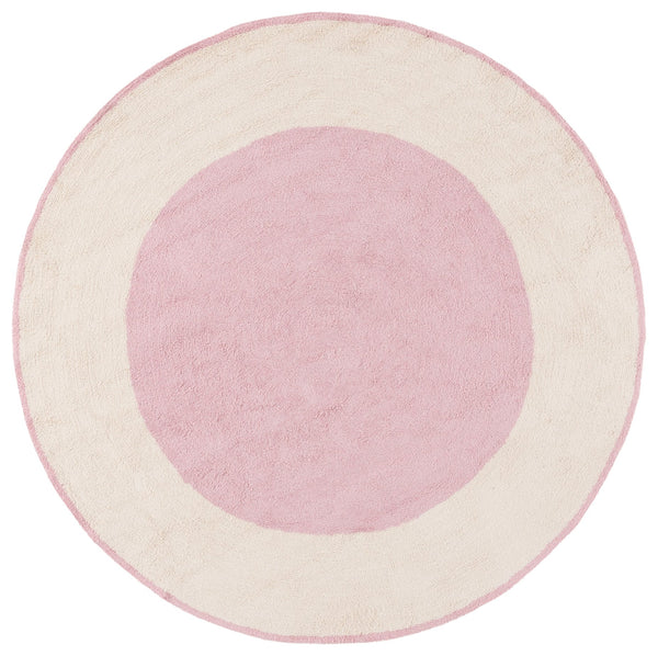 Safavieh Easy Care Artisan-crafted Area Rug - Sustainable Recycled Cotton, Hand-tufted Elegance For Home Ivory ,Pink Recycled Cotton Ecr220u-5r