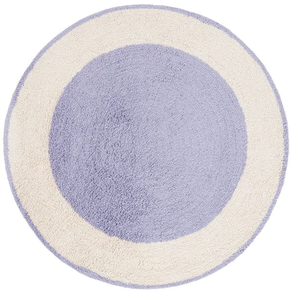 Safavieh Easy Care Artisan-crafted Area Rug - Sustainable Recycled Cotton, Hand-tufted Elegance For Home Ivory ,Lilac Recycled Cotton Ecr220v-3r