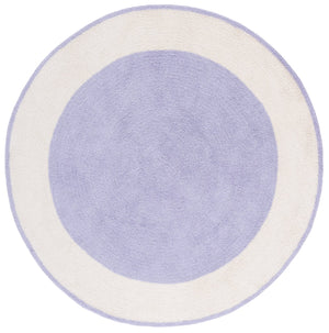 Safavieh Easy Care Artisan-crafted Area Rug - Sustainable Recycled Cotton, Hand-tufted Elegance For Home Ivory ,Lilac Recycled Cotton Ecr220v-3r