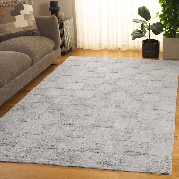Safavieh Easy Care Hand-tufted Area Rug In Recycled Cotton For Eco-friendly Home Decor And Style Grey Recycled Cotton Ecr222f-5