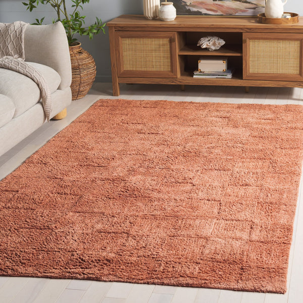 Safavieh Easy Care Hand-tufted Area Rug In Recycled Cotton For Eco-friendly Home Decor And Style Rust Recycled Cotton Ecr222p-29