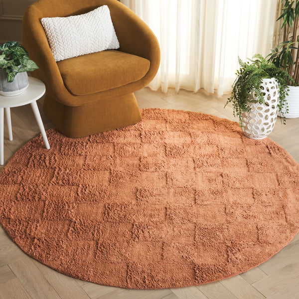 Safavieh Easy Care Hand-tufted Area Rug In Recycled Cotton For Eco-friendly Home Decor And Style Rust Recycled Cotton Ecr222p-29