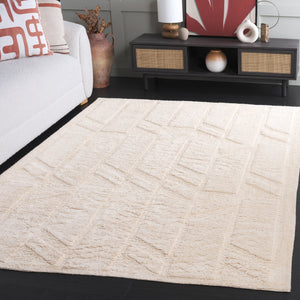 Safavieh Easy Care Sophisticated Medium Rectangle Area Rug - Elegant Geometric Design For Modern Spaces Ivory Recycled Cotton Ecr223a-5