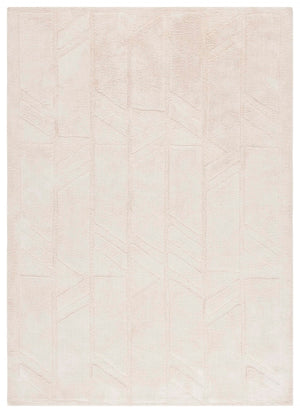 Safavieh Easy Modern Area Rug - Elegant Geometric Design, Eco-friendly Cotton, Luxurious Underfoot Comfort Ivory Recycled Cotton Ecr223a-4