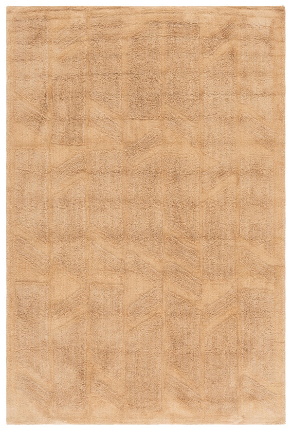 Safavieh Easy Modern Area Rug - Elegant Geometric Design, Eco-friendly Cotton, Luxurious Underfoot Comfort Light Brown Recycled Cotton Ecr223t-3