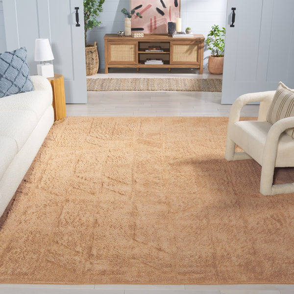 Safavieh Easy Modern Area Rug - Elegant Geometric Design, Eco-friendly Cotton, Luxurious Underfoot Comfort Light Brown Recycled Cotton Ecr223t-3