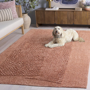 Safavieh Easy Care 224p Area Rug – Eco-friendly, Soft Cotton Design For Modern Spaces, Washable & Stylish! Rust Recycled Cotton Ecr224p-5