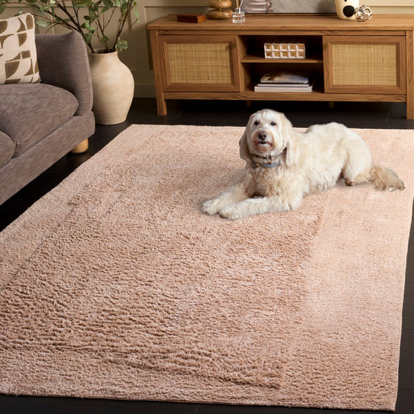 Safavieh Easy Care 224p Area Rug - Modern Rustic Elegance, Sustainable Recycled Cotton, Washable Comfort Pink Recycled Cotton Ecr224u-3