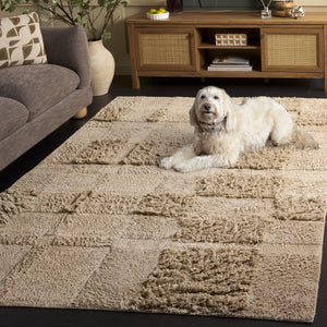 Safavieh Easy Care 225b Eco-friendly Medium Rectangle Area Rug - Stylish, Washable, And Durable Design Beige Recycled Cotton Ecr225b-5