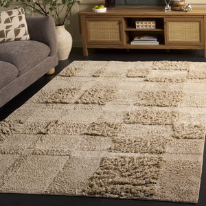 Safavieh Easy Care 225b Eco-friendly Medium Rectangle Area Rug - Stylish, Washable, And Durable Design Beige Recycled Cotton Ecr225b-5