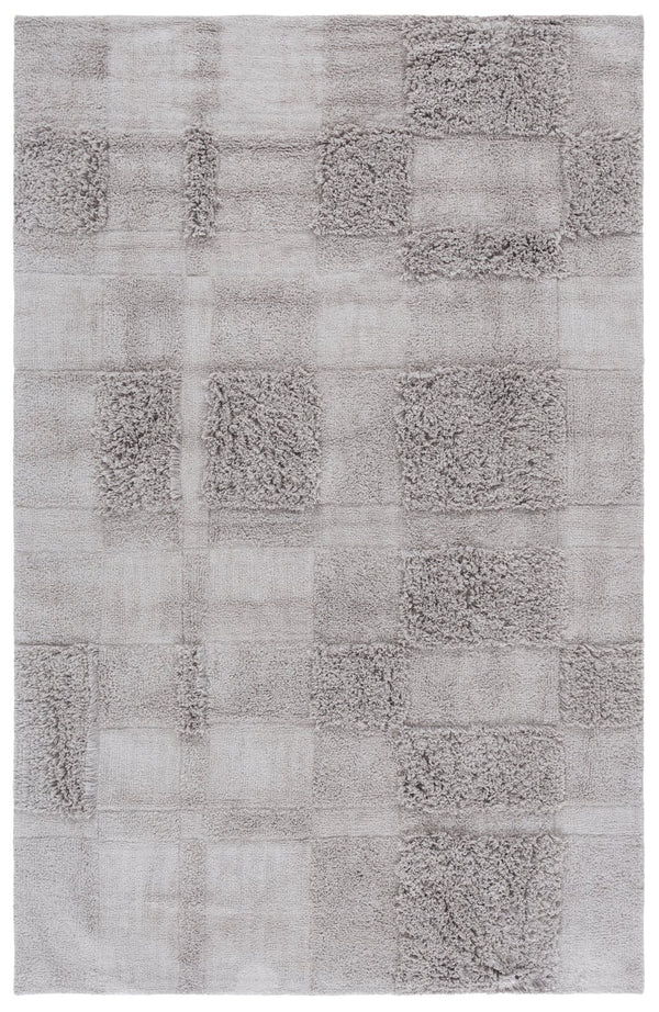 Safavieh Easy Care 225b Eco-friendly Medium Rectangle Area Rug - Stylish, Washable, And Durable Design Grey Recycled Cotton Ecr225m-5