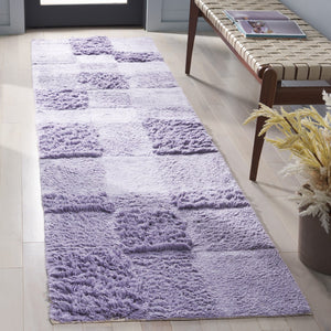 Safavieh Easy Care Handcrafted Area Rug - Sustainable Cotton, Washable, Luxurious Modern Style For Your Home Lilac Recycled Cotton Ecr225v-3