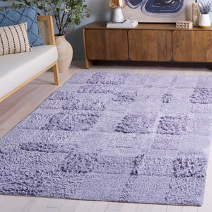 Safavieh Easy Care Handcrafted Area Rug - Sustainable Cotton, Washable, Luxurious Modern Style For Your Home Lilac Recycled Cotton Ecr225v-3