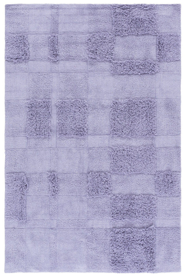 Safavieh Easy Care Handcrafted Area Rug - Sustainable Cotton, Washable, Luxurious Modern Style For Your Home Lilac Recycled Cotton Ecr225v-3