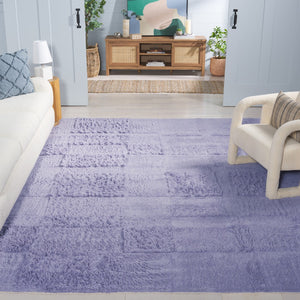 Safavieh Easy Care Handcrafted Area Rug - Sustainable Cotton, Washable, Luxurious Modern Style For Your Home Lilac Recycled Cotton Ecr225v-3
