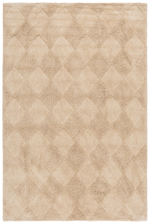 Safavieh Easy Modern Area Rug - Chic 5' X 8' Rectangle Design, Washable, Sustainable Cotton, Soft Comfort Beige Recycled Cotton Ecr226b-5