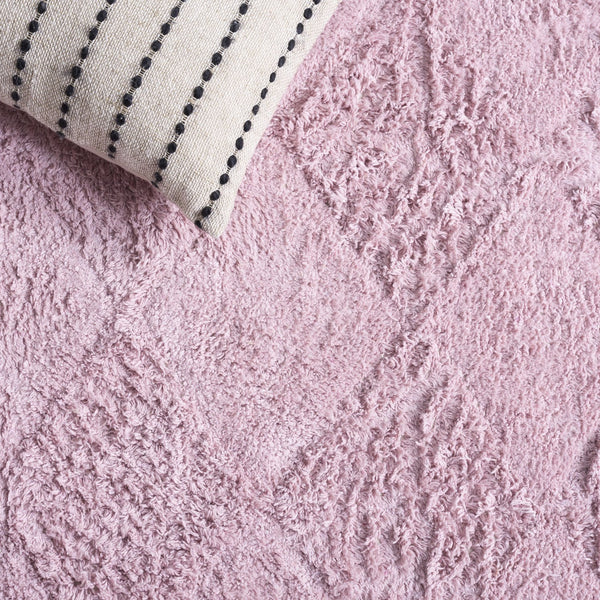 Safavieh Easy Modern Area Rug - Chic 5' X 8' Rectangle Design, Washable, Sustainable Cotton, Soft Comfort Rose Recycled Cotton Ecr226u-5