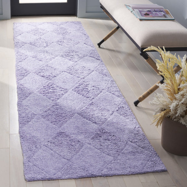 Safavieh Easy Care 226b Area Rug - Stylish, Washable Cotton Design For Comfort And Durability In Your Home Lilac Recycled Cotton Ecr226v-3