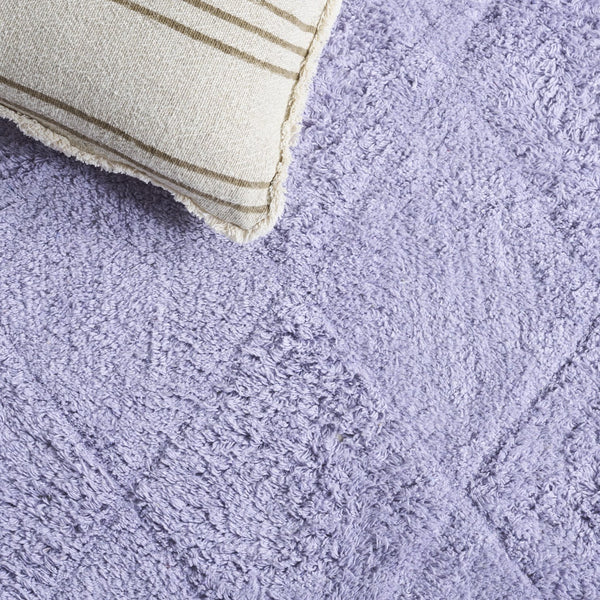 Safavieh Easy Modern Area Rug - Chic 5' X 8' Rectangle Design, Washable, Sustainable Cotton, Soft Comfort Lilac Recycled Cotton Ecr226v-5