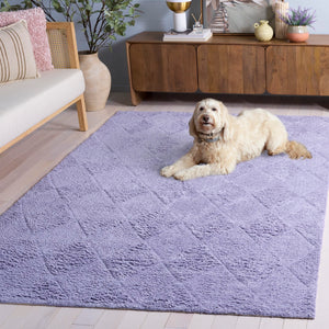 Safavieh Easy Care 226b Area Rug - Stylish, Washable Cotton Design For Comfort And Durability In Your Home Lilac Recycled Cotton Ecr226v-3