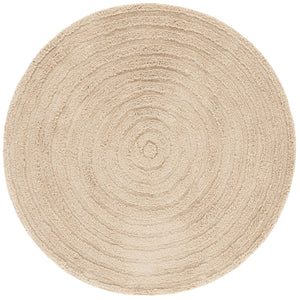 Safavieh Easy Care Round Area Rug – Luxurious Table Tufted Cotton, Eco-friendly, Plush, Modern Home Décor Beige Recycled Cotton Ecr228b-3r