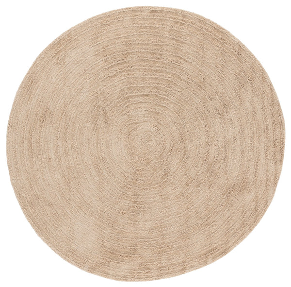 Safavieh Easy Care Round Area Rug – Luxurious Table Tufted Cotton, Eco-friendly, Plush, Modern Home Décor Beige Recycled Cotton Ecr228b-5r