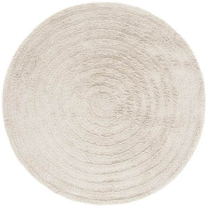 Safavieh Easy Care Round Area Rug – Luxurious Table Tufted Cotton, Eco-friendly, Plush, Modern Home Décor Grey Recycled Cotton Ecr228f-3r