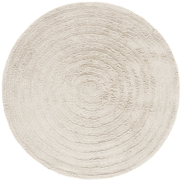 Safavieh Easy Care Round Area Rug – Luxurious Table Tufted Cotton, Eco-friendly, Plush, Modern Home Décor Grey Recycled Cotton Ecr228f-3r