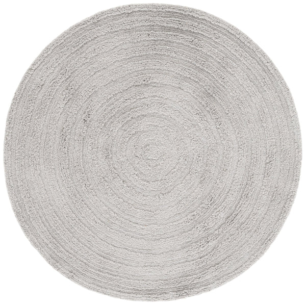 Safavieh Easy Care Round Area Rug – Luxurious Table Tufted Cotton, Eco-friendly, Plush, Modern Home Décor Grey Recycled Cotton Ecr228m-3r