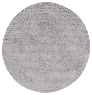 Safavieh Easy Care Round Area Rug – Luxurious Table Tufted Cotton, Eco-friendly, Plush, Modern Home Décor Grey Recycled Cotton Ecr228m-5r