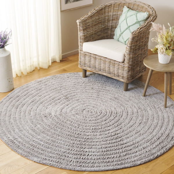 Safavieh Easy Care Modern Area Rug: Elegant Table Tufted Design, Eco-friendly, Washable, Stylish Home Upgrade Grey Recycled Cotton Ecr228m-4r