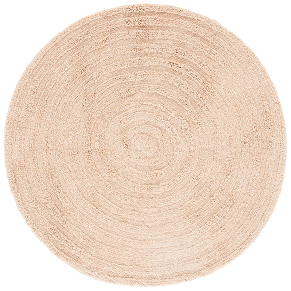Safavieh Easy Care Round Area Rug – Luxurious Table Tufted Cotton, Eco-friendly, Plush, Modern Home Décor Pink Recycled Cotton Ecr228u-3r
