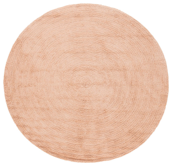 Safavieh Easy Care Round Area Rug – Luxurious Table Tufted Cotton, Eco-friendly, Plush, Modern Home Décor Pink Recycled Cotton Ecr228u-5r