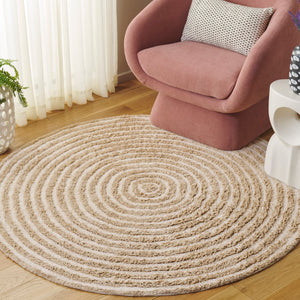 Safavieh Easy Care Modern Eco-friendly Area Rug - 5/8 Inch Plush Comfort For Stylish Living Spaces Beige ,Ivory Recycled Cotton Ecr229b-4r