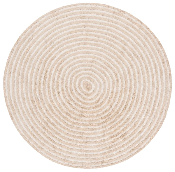 Safavieh Easy Care Modern Eco-friendly Area Rug - 5/8 Inch Plush Comfort For Stylish Living Spaces Beige ,Ivory Recycled Cotton Ecr229b-4r