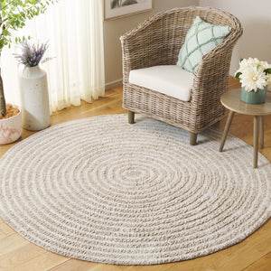 Safavieh Easy Care Modern Eco-friendly Area Rug - 5/8 Inch Plush Comfort For Stylish Living Spaces Grey ,Ivory Recycled Cotton Ecr229f-4r