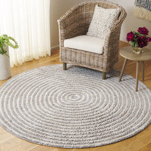 Safavieh Easy Care Modern Eco-friendly Area Rug - 5/8 Inch Plush Comfort For Stylish Living Spaces Grey Recycled Cotton Ecr229m-4r