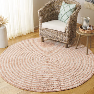 Safavieh Easy Care Modern Eco-friendly Area Rug - 5/8 Inch Plush Comfort For Stylish Living Spaces Pink ,Ivory Recycled Cotton Ecr229u-4r
