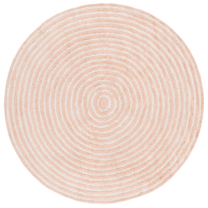 Safavieh Easy Care Modern Eco-friendly Area Rug - 5/8 Inch Plush Comfort For Stylish Living Spaces Pink ,Ivory Recycled Cotton Ecr229u-4r