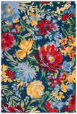 Safavieh Easy Care 301 Hand Tufted Floral Rug Navy / Red 5' x 8'