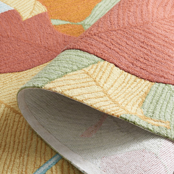 Safavieh Easy Care 304 Hand Tufted Floral Rug Rust / Green 5' x 8'